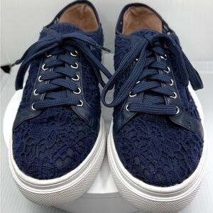 Caslon Blue Lace Pattern Sneakers size 9